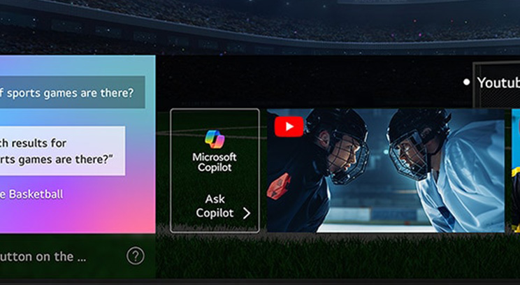 AI Search и интеграция с Microsoft Copilot на телевизоре LG